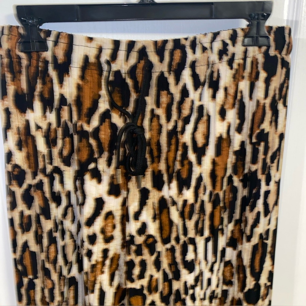 New Mix Brown and Black Animal Print Wide leg palazzo pants